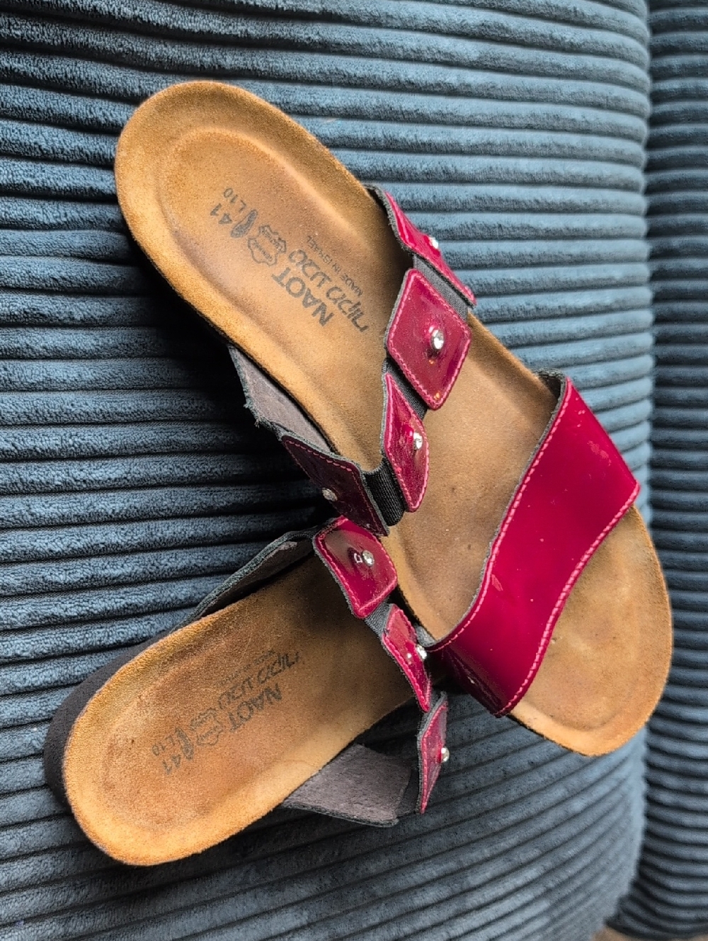 Naot Ashley Wedge Cherry Patent Size 10 Red